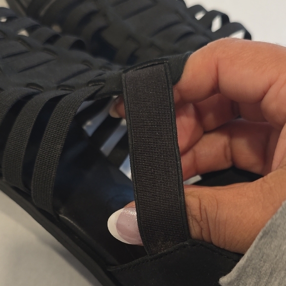 Eileen Fisher Stylish Black Gladiator Sandals 6.5 Black - Picture 7 of 10